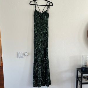 Windsor Arabella Formal Sequin Scroll Dress